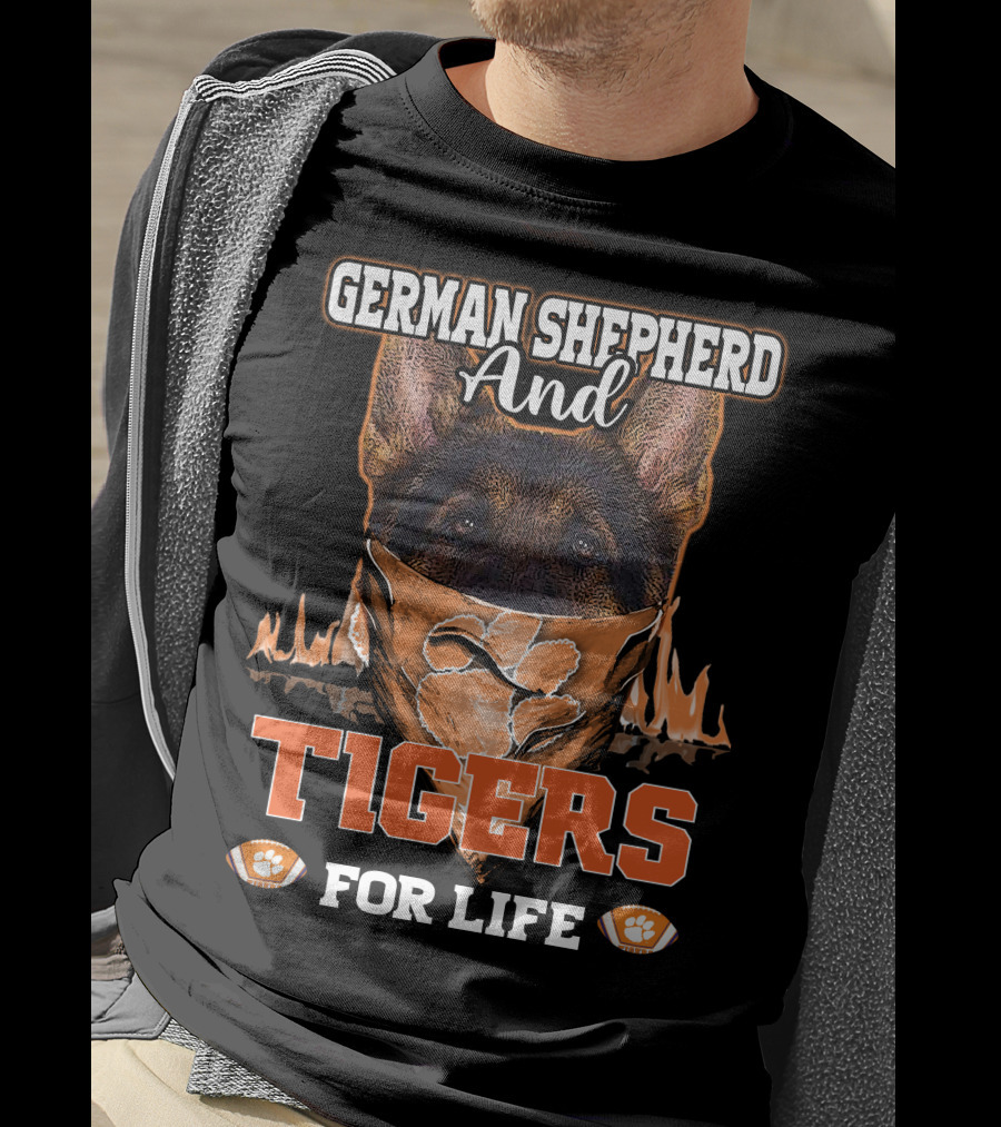 German Shepherd And Tigers For Life T-Shirt
