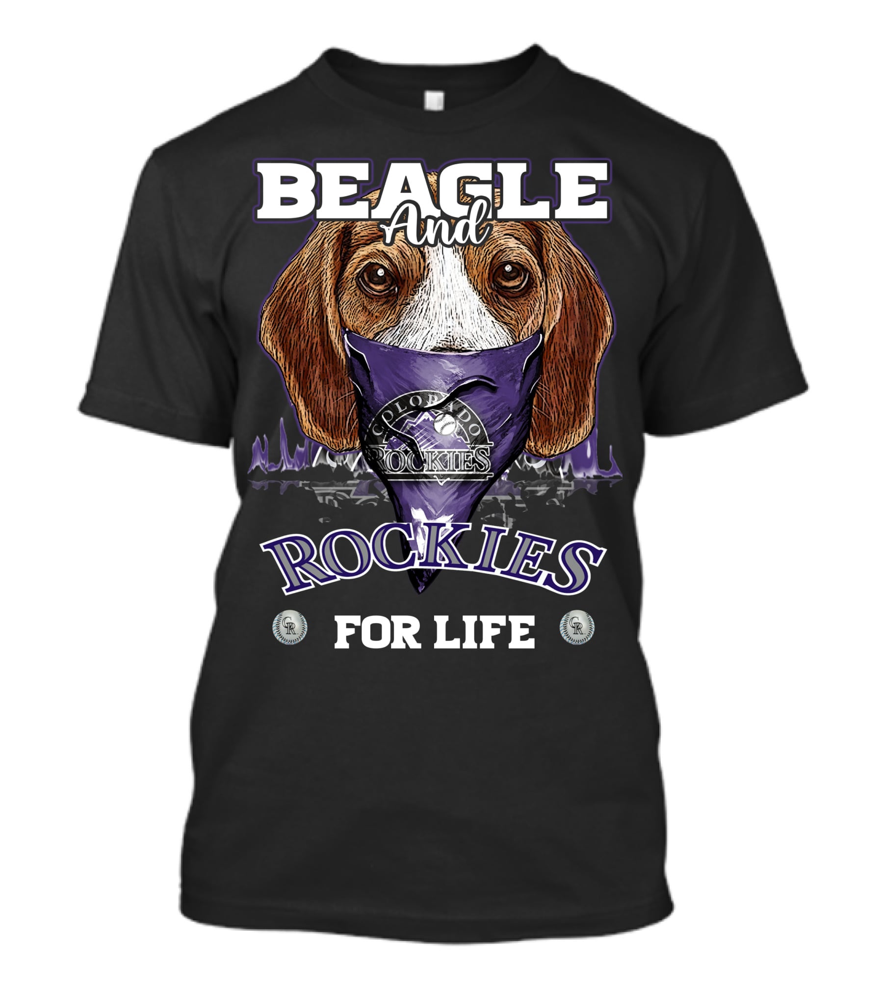 Beagle And Colorado Rockies For Life T-Shirt