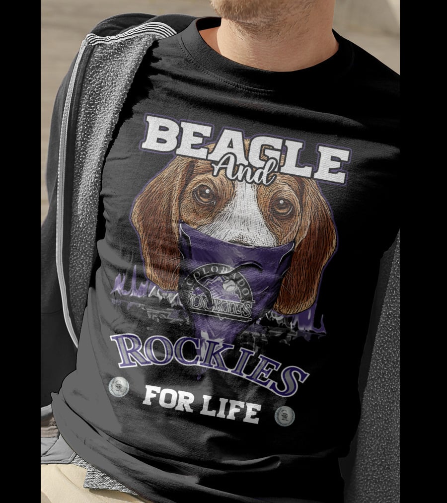 Beagle And Colorado Rockies For Life T-Shirt