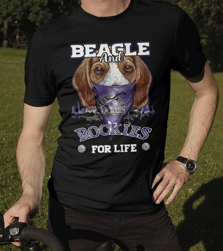 Beagle And Colorado Rockies For Life T-Shirt