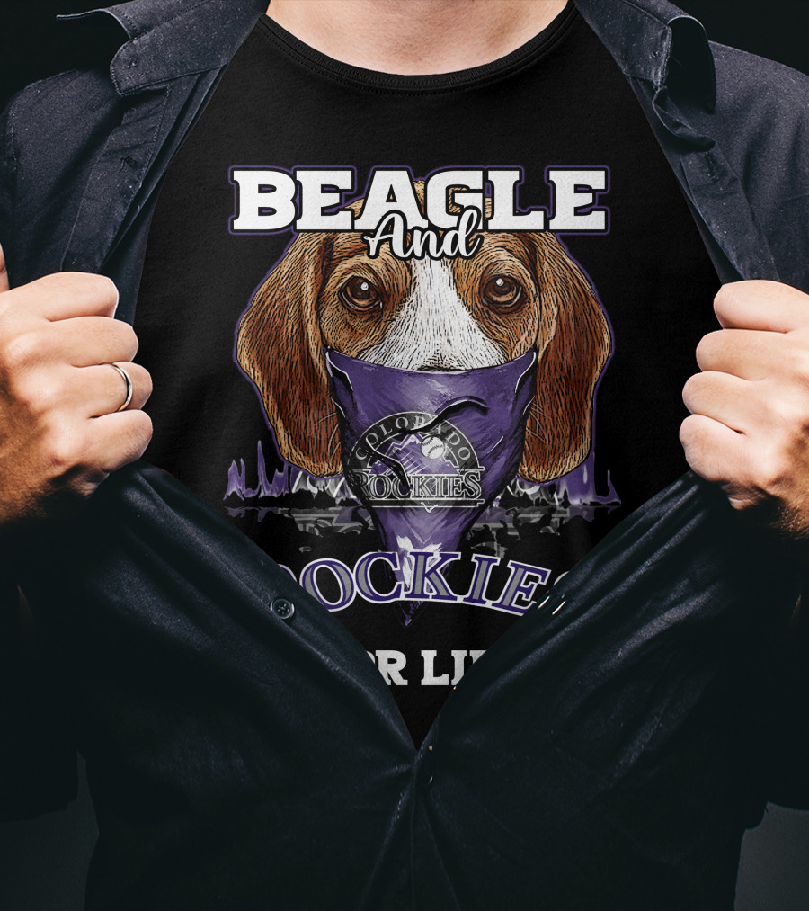 Beagle And Colorado Rockies For Life T-Shirt