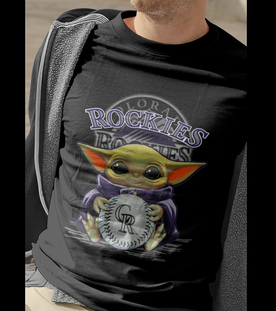 Colorado Rockies Yoda With Baseball T-Shirt