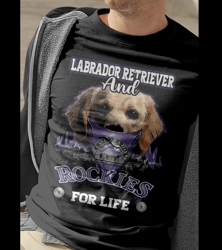 Labrador Retriever And Colorado Rockies For Life T-Shirt