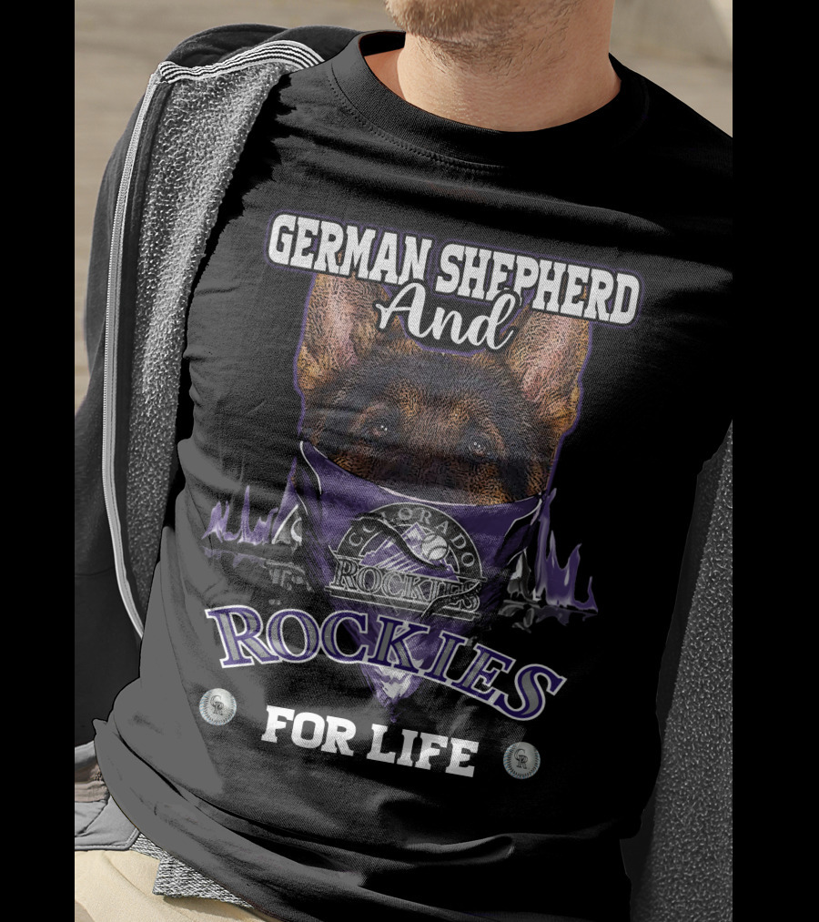 German Shepherd And Colorado Rockies For Life T-Shirt