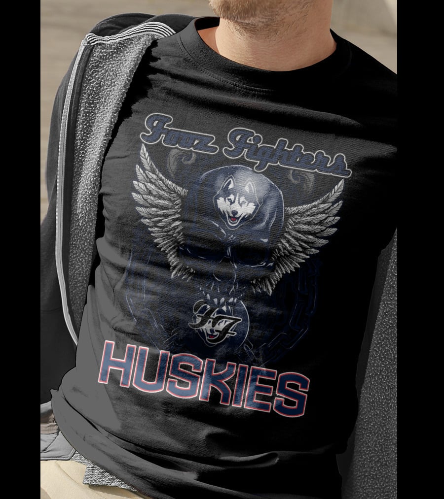 Foo Fighters Huskies Winged Skull T-Shirt