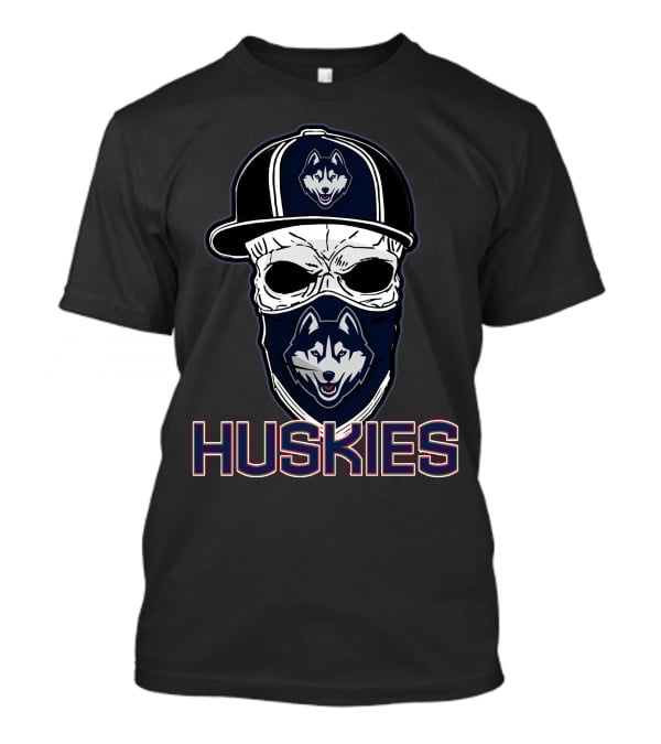 Huskies Skull Hat Connecticut Huskies T-Shirt