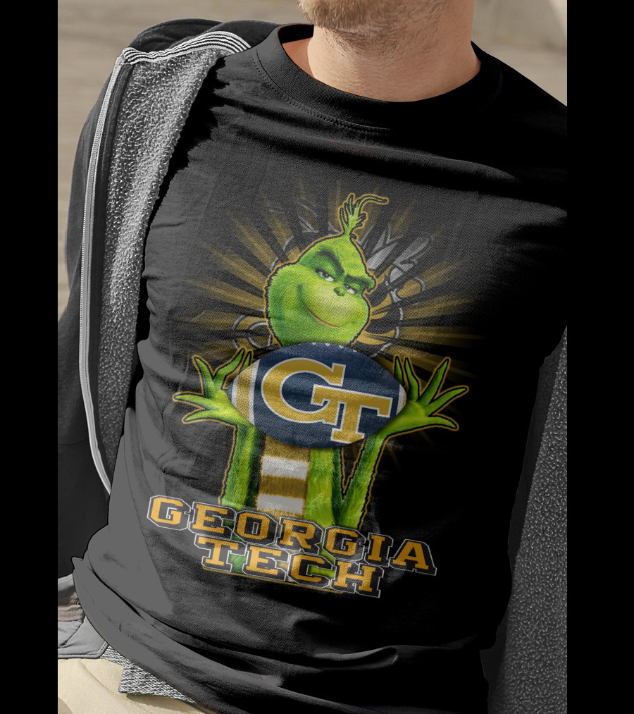 Grinch Georgia Tech Yellow Jackets GT Football T-Shirt