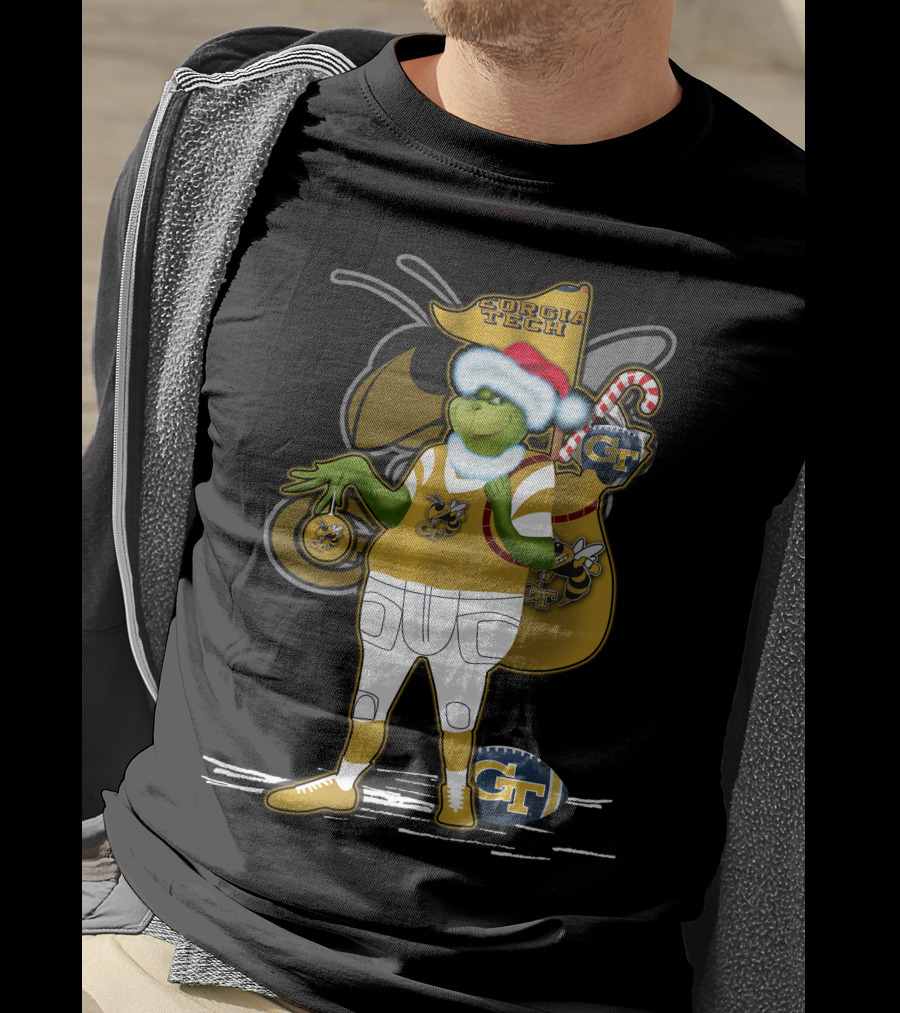 Grinchxmas Georgia Tech Yellow Jackets Holiday Cheer T-Shirt