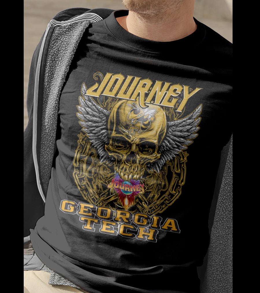 Journey Georgia Tech Skull Wings T-Shirt