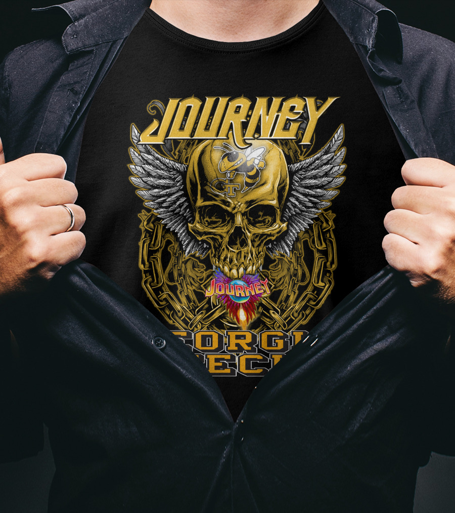 Journey Georgia Tech Skull Wings T-Shirt