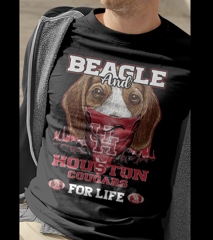 Beagle And Houston Cougars For Life T-Shirt