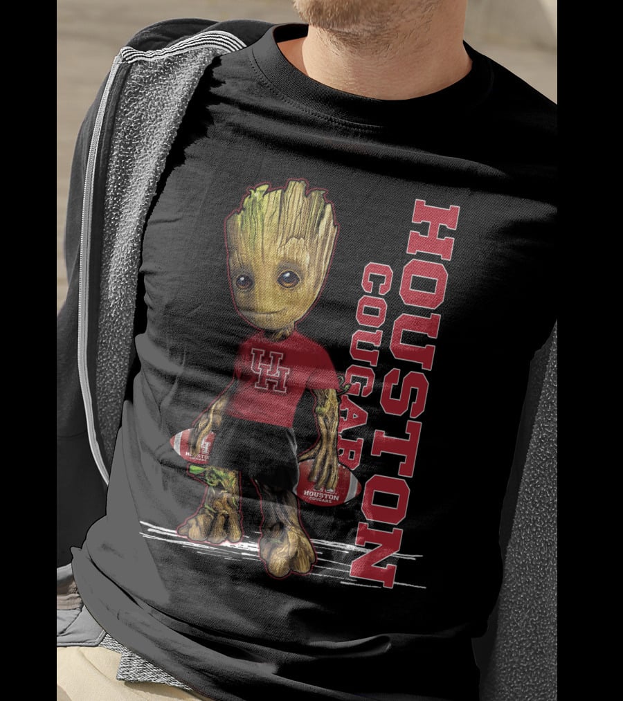Houston Cougars Groot UH Football Fan T-Shirt
