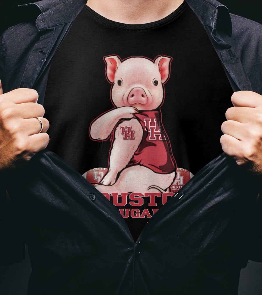 Pig In UH Jersey Houston Cougars Football T-Shirt