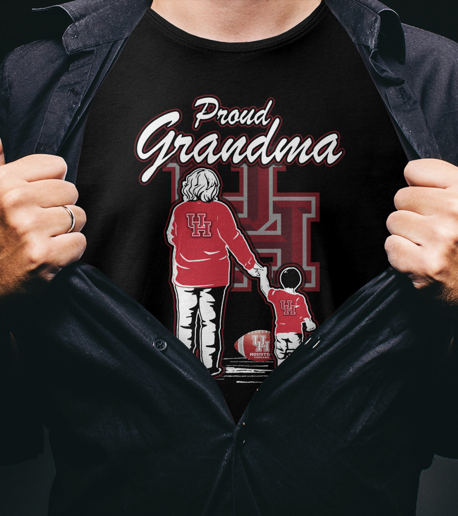 Proud Grandma Houston Cougars UH Football Family T-Shirt