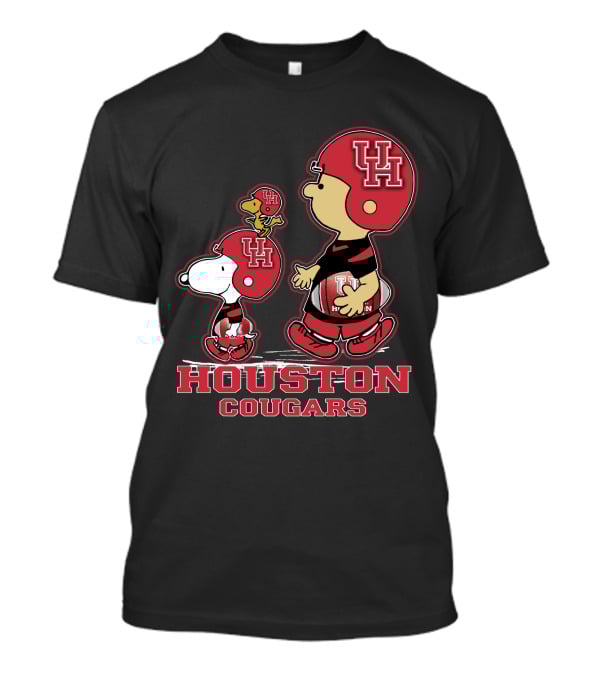 Snpfootball Houston Cougars Uh Helmets And Football Characters T-Shirt