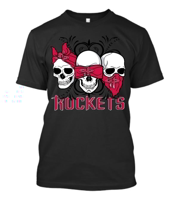Houston Rockets Skull Trio With Bandanas T-Shirt