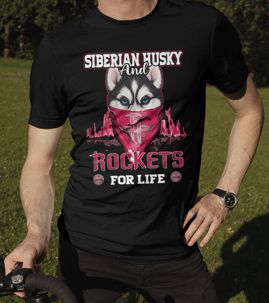 Siberian Husky And Rockets For Life T-Shirt