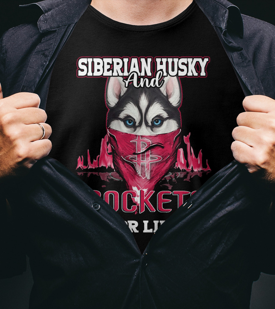 Siberian Husky And Rockets For Life T-Shirt