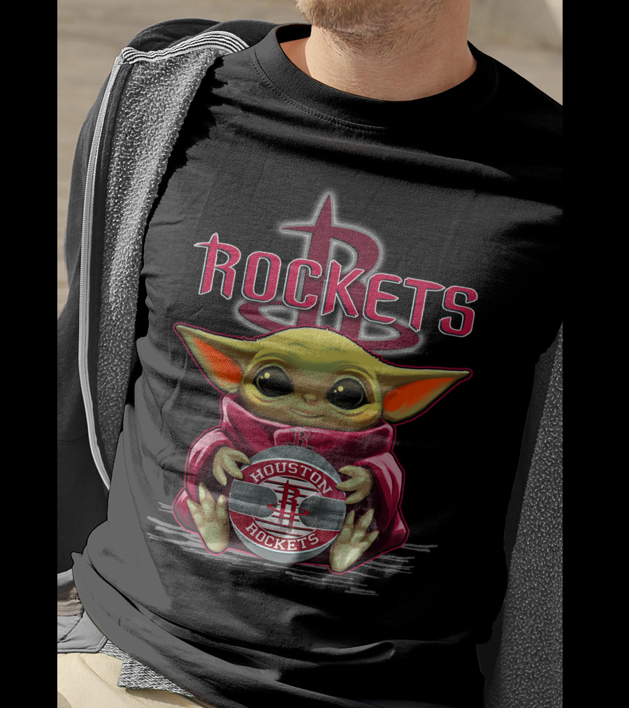Houston Rockets Baby Yoda Basketball T-Shirt