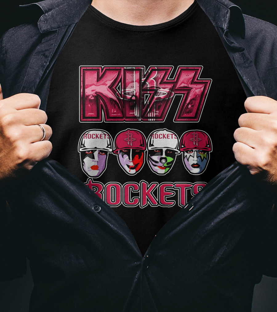 KISS Houston Rockets Faces T-Shirt