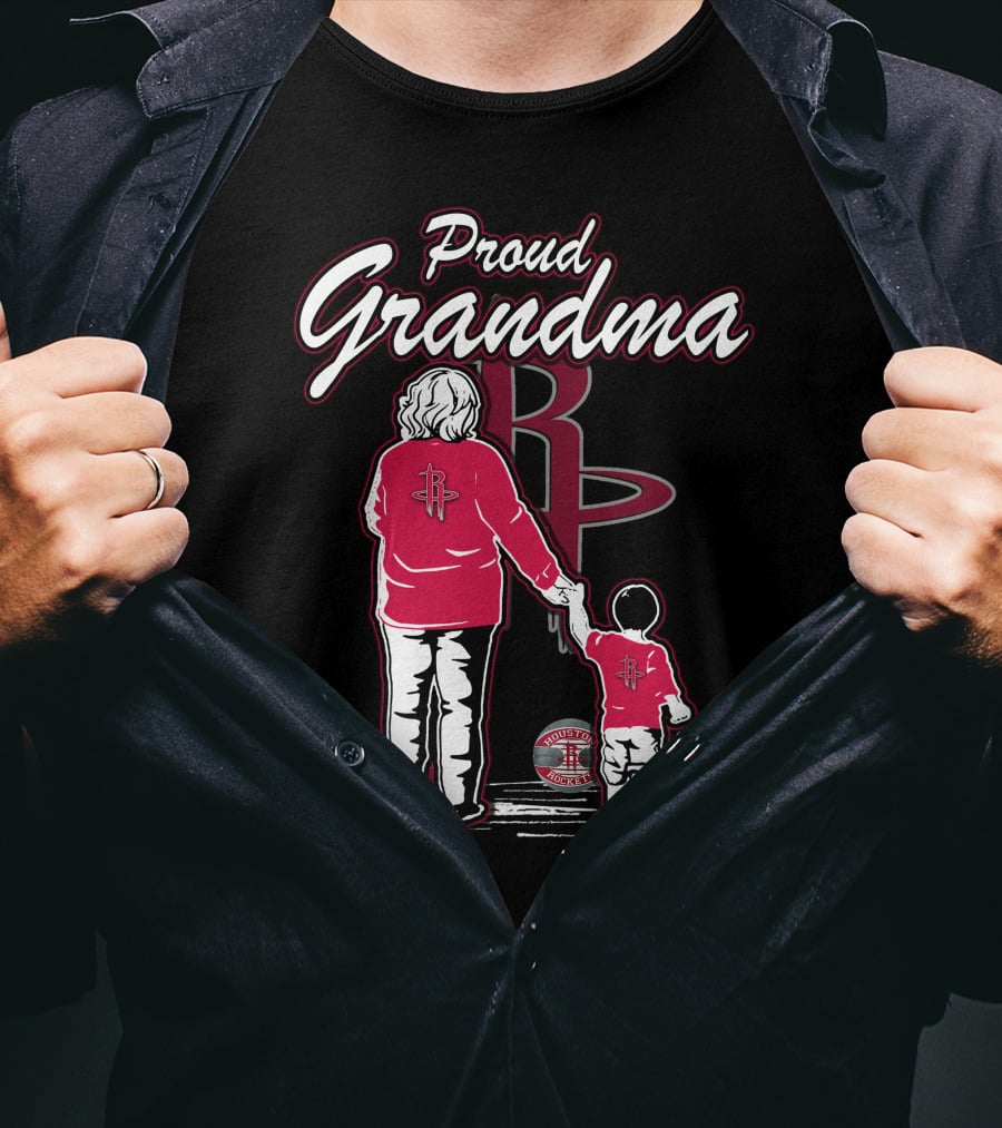 Proud Grandma Houston Rockets Family Fan T-Shirt