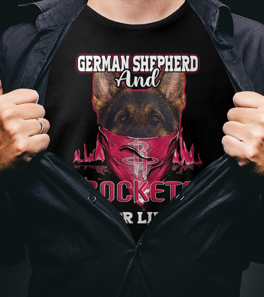 German Shepherd And Rockets For Life T-Shirt
