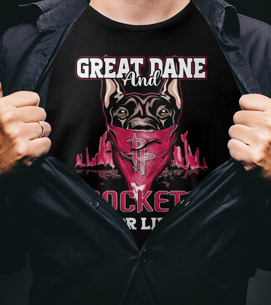 Great Dane And Rockets For Life T-Shirt
