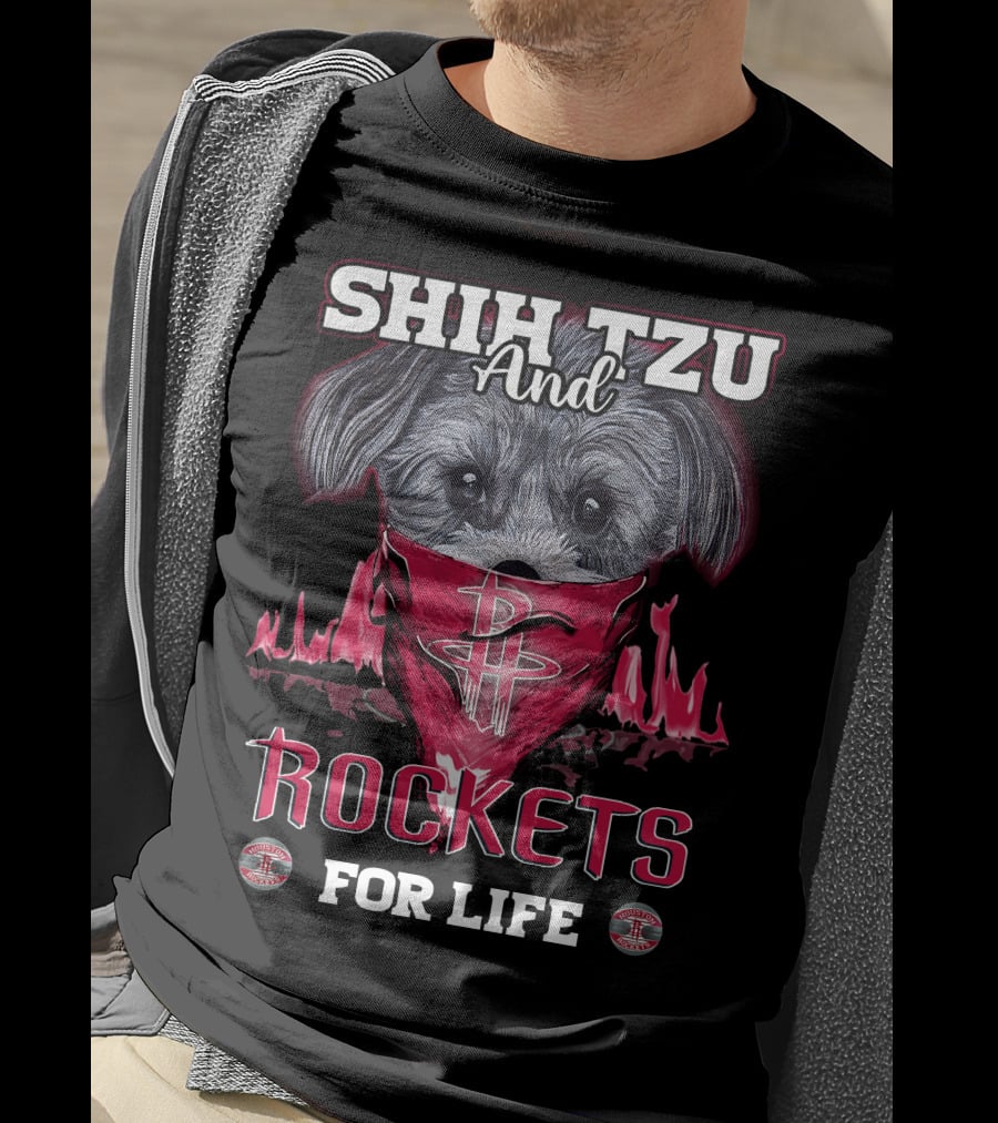 Shih Tzu And Rockets For Life T-Shirt