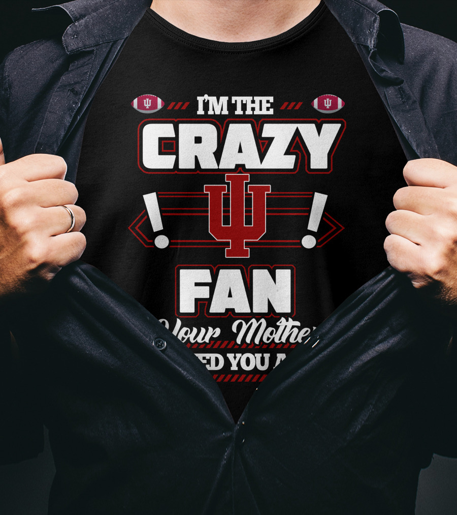 I'm The Crazy IU Fan Your Mother Warned You About Indiana Hoosiers T-Shirt