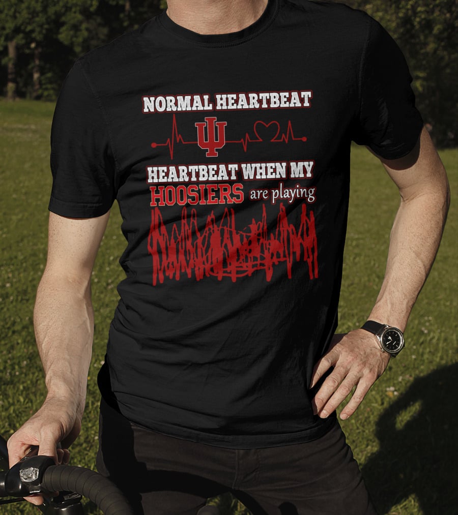 Normal Heartbeat Iu Heartbeat When My Hoosiers Are Playing T-Shirt