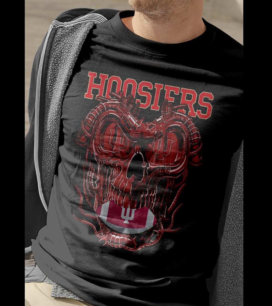 Hoosiers Dragonskull Indiana Football T-Shirt
