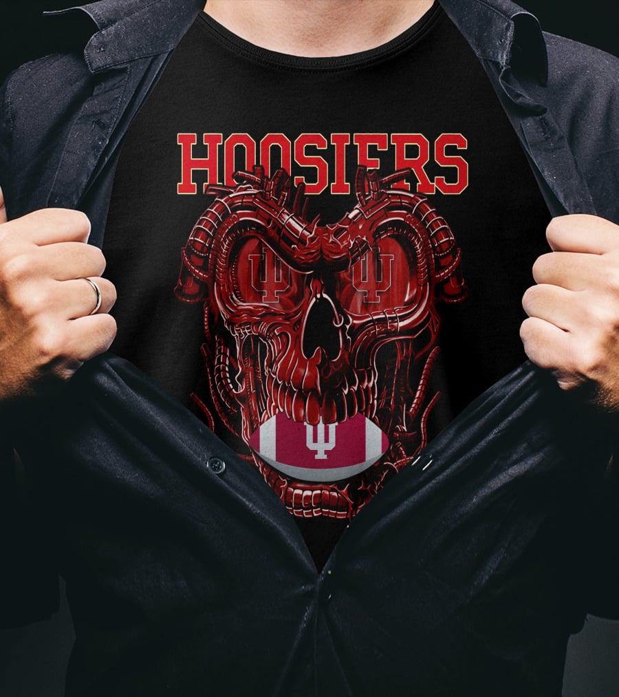 Hoosiers Dragonskull Indiana Football T-Shirt