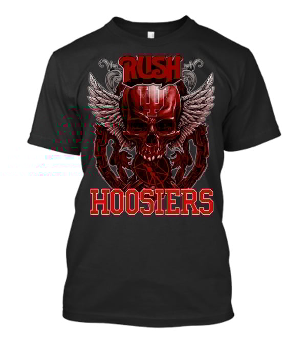 Rush Indiana Hoosiers Skull Wings T-Shirt