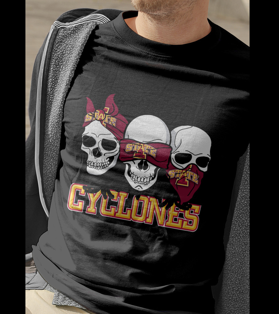 3 Skull State Cyclones T-Shirt