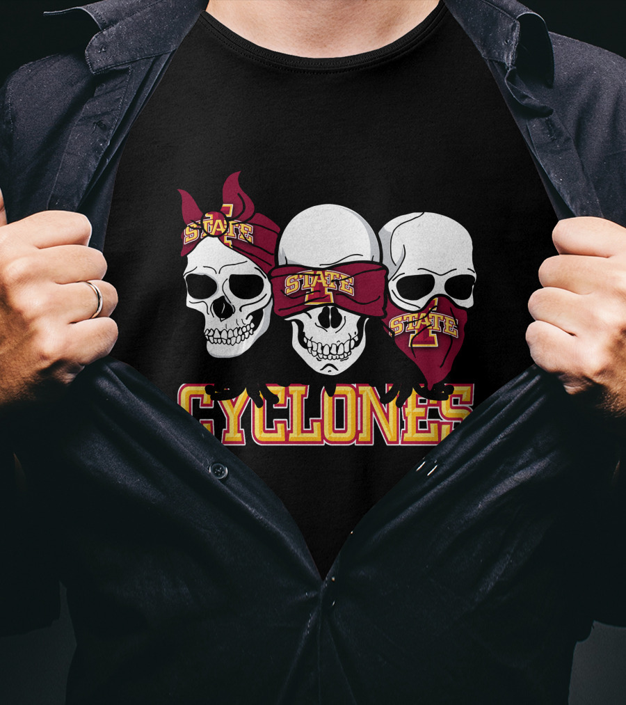 3 Skull State Cyclones T-Shirt