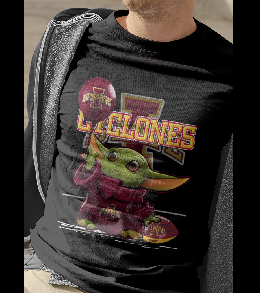 Yoda Iowa State Cyclones Football Fan Gear T-Shirt