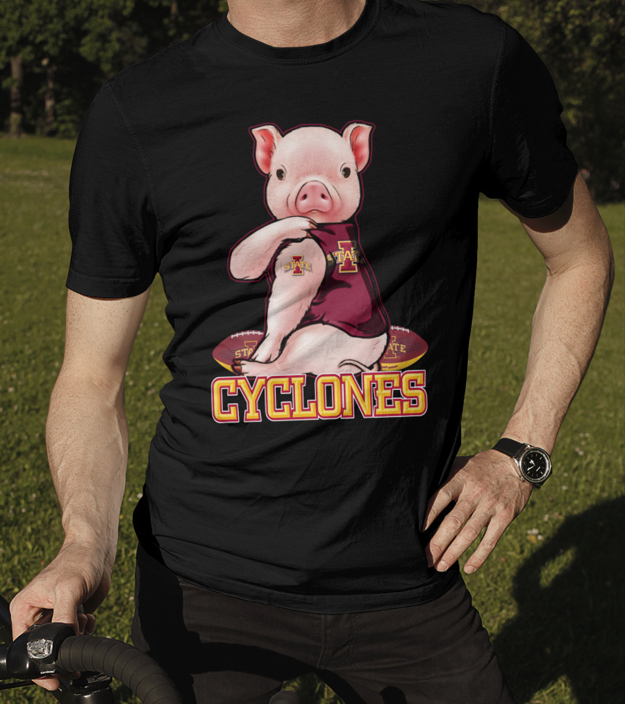 Iowa State Cyclones Pig With Football T-Shirt