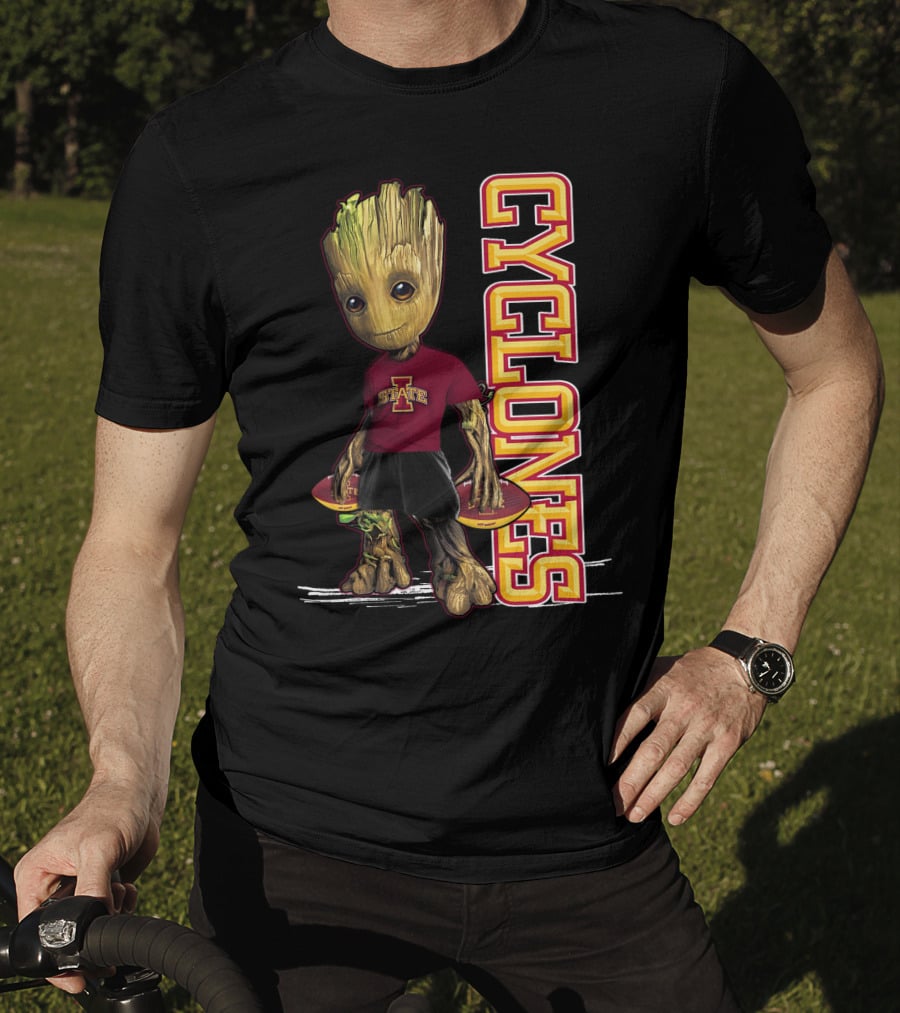 Groot Iowa State Cyclones Marvel Character Crossover T-Shirt