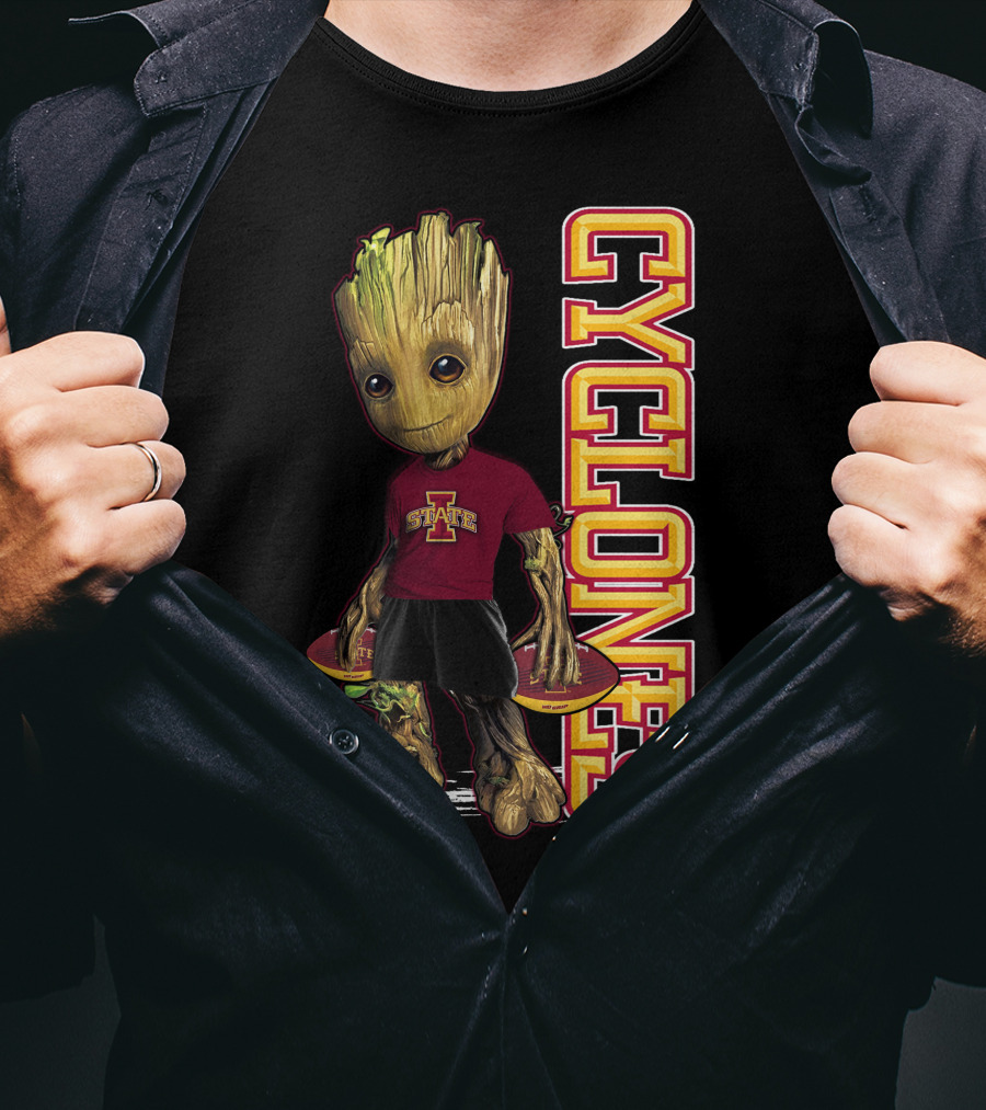 Groot Iowa State Cyclones Marvel Character Crossover T-Shirt