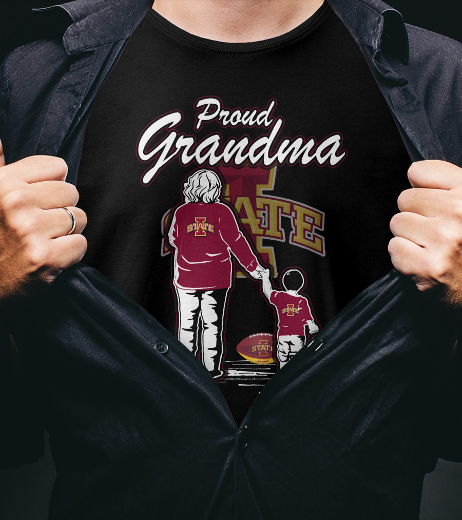 Proud Grandma Iowa State Cyclones Football Family T-Shirt