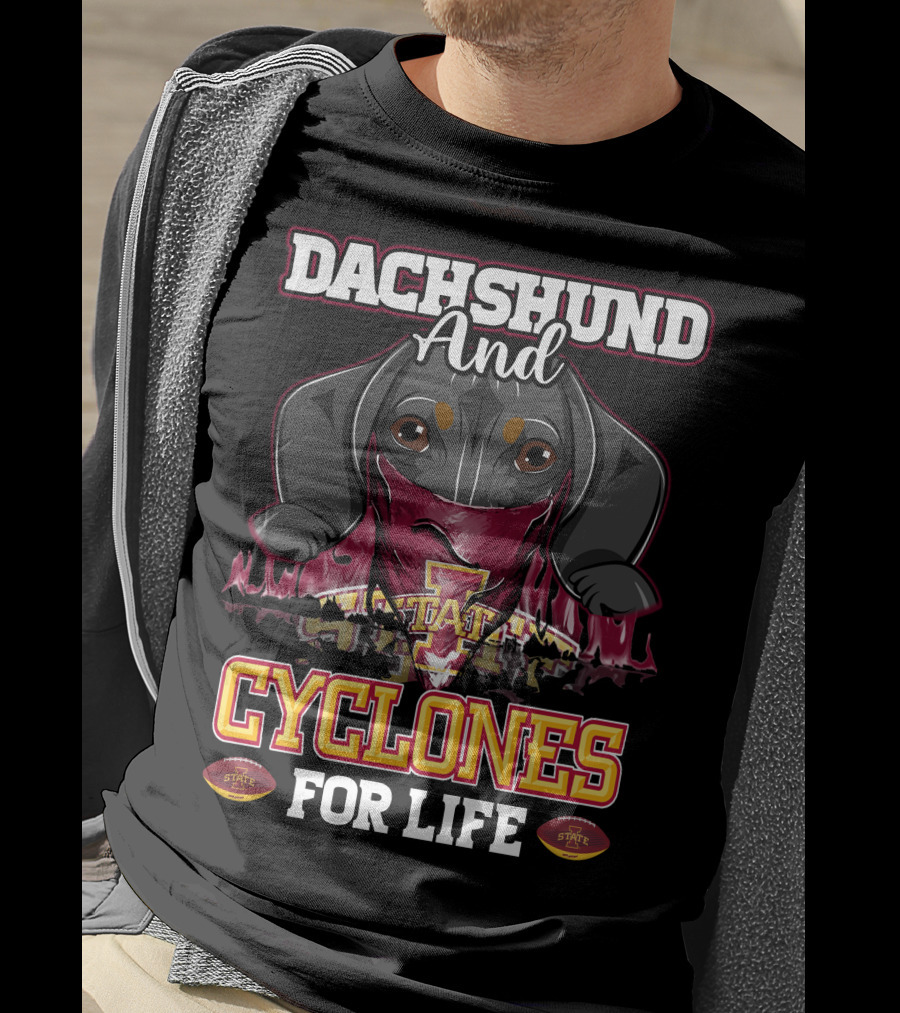 Dachshund And Iowa State Cyclones For Life T-Shirt