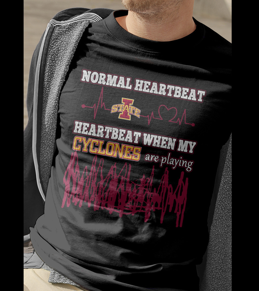 Normal Heartbeat Iowa State Heartbeat When My Cyclones Are Playing T-Shirt
