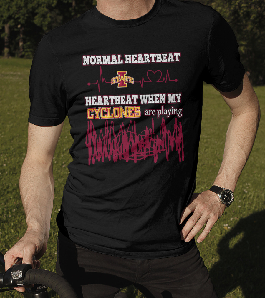 Normal Heartbeat Iowa State Heartbeat When My Cyclones Are Playing T-Shirt