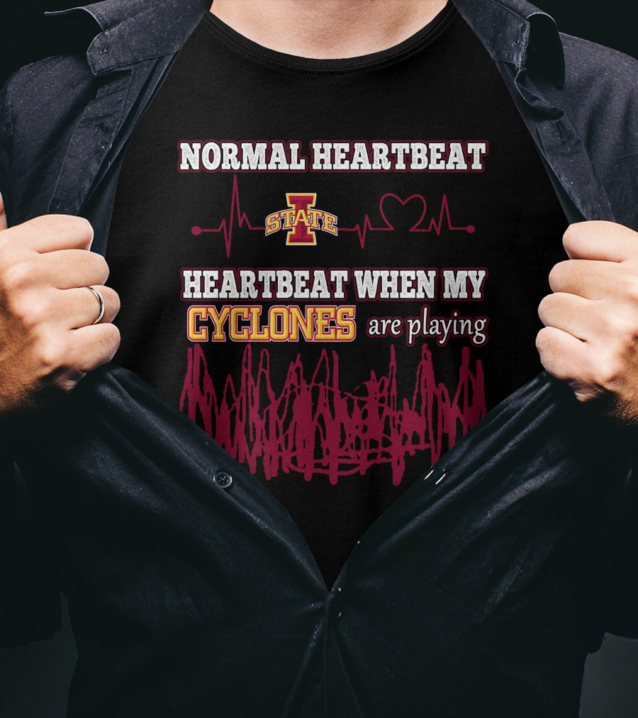 Normal Heartbeat Iowa State Heartbeat When My Cyclones Are Playing T-Shirt