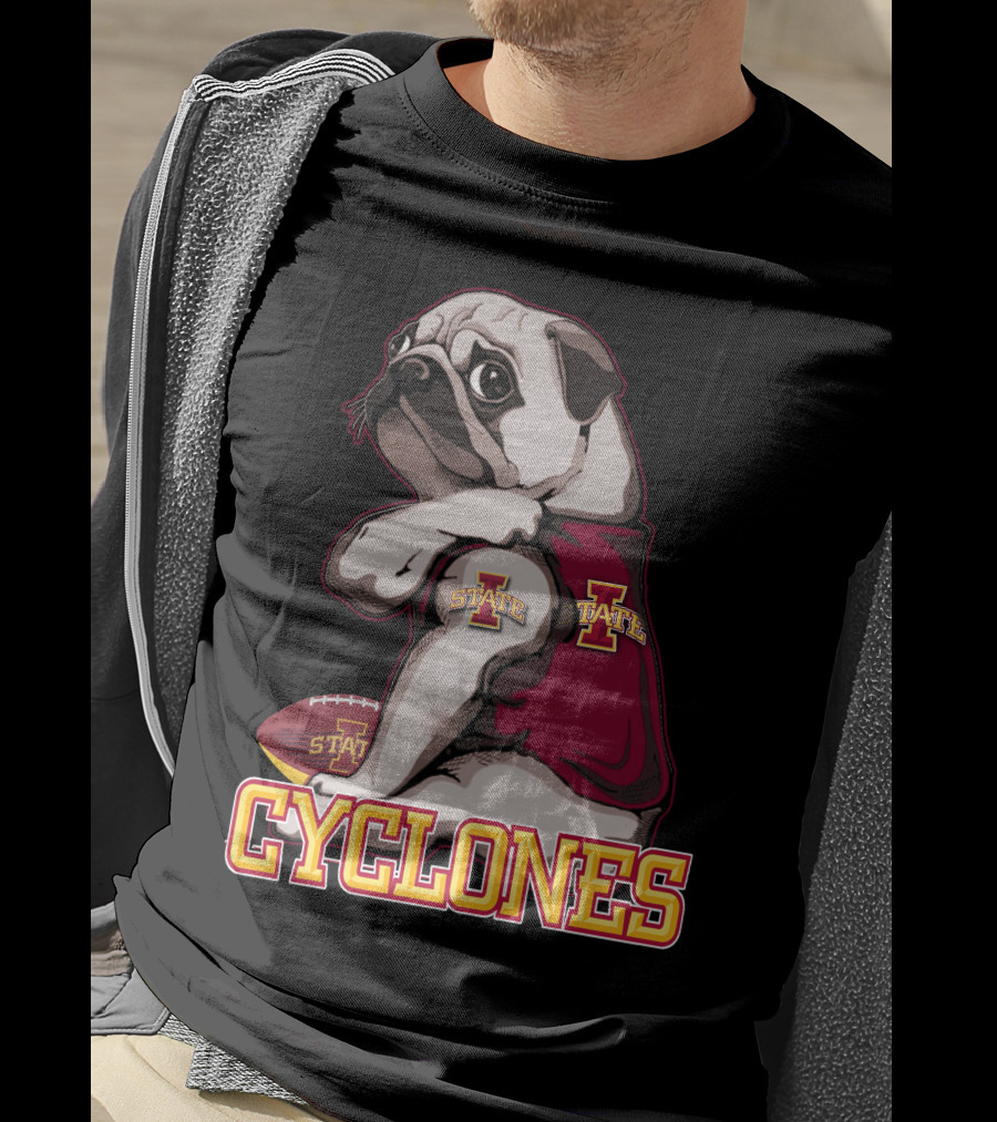 Pug Iowa State Cyclones Football Mascot T-Shirt