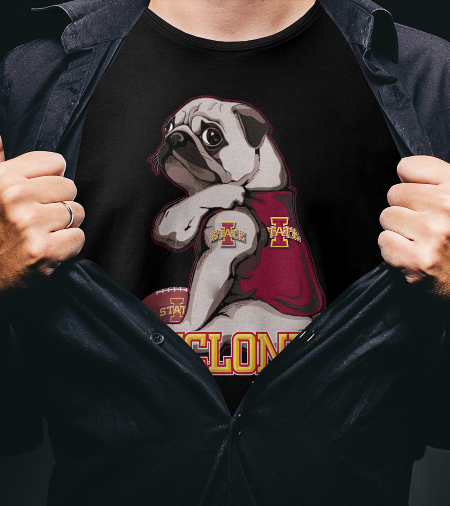 Pug Iowa State Cyclones Football Mascot T-Shirt