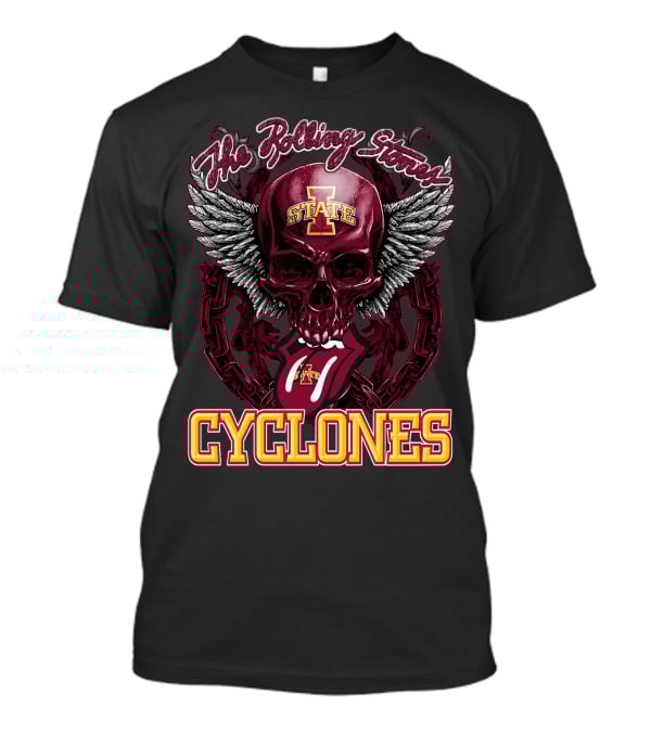 The Rolling Stones Iowa State Cyclones Skull Winged Tongue T-Shirt