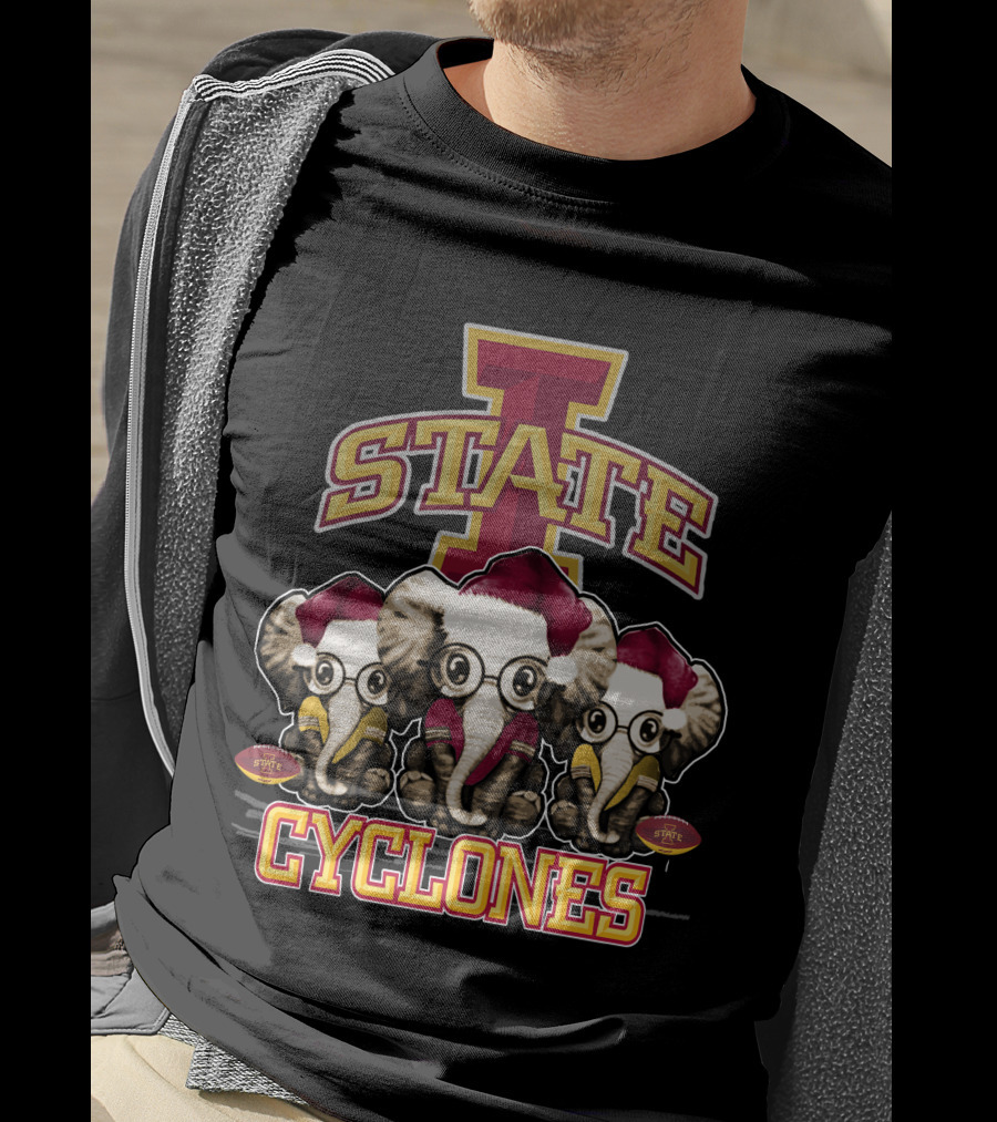Iowa State Cyclones Elephants Christmas Fan T-Shirt