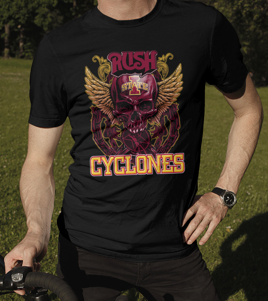 Rush Iowa State Cyclones Skull Wings T-Shirt