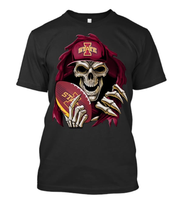 Iowa State Cyclones Skull Football Fan T-Shirt